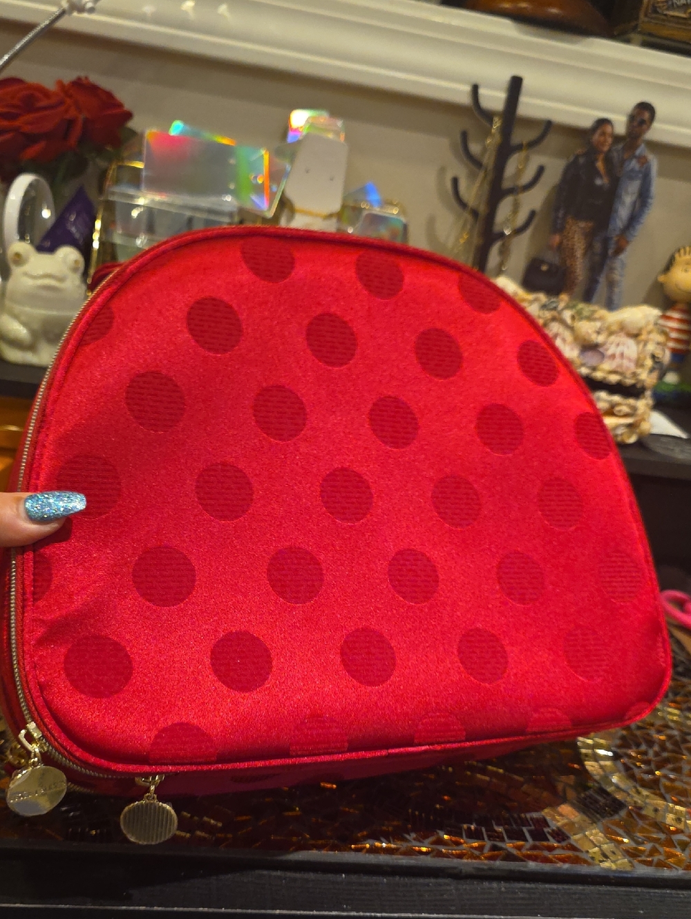 Estee Lauder Red Polka Dot Cosmetic Bag